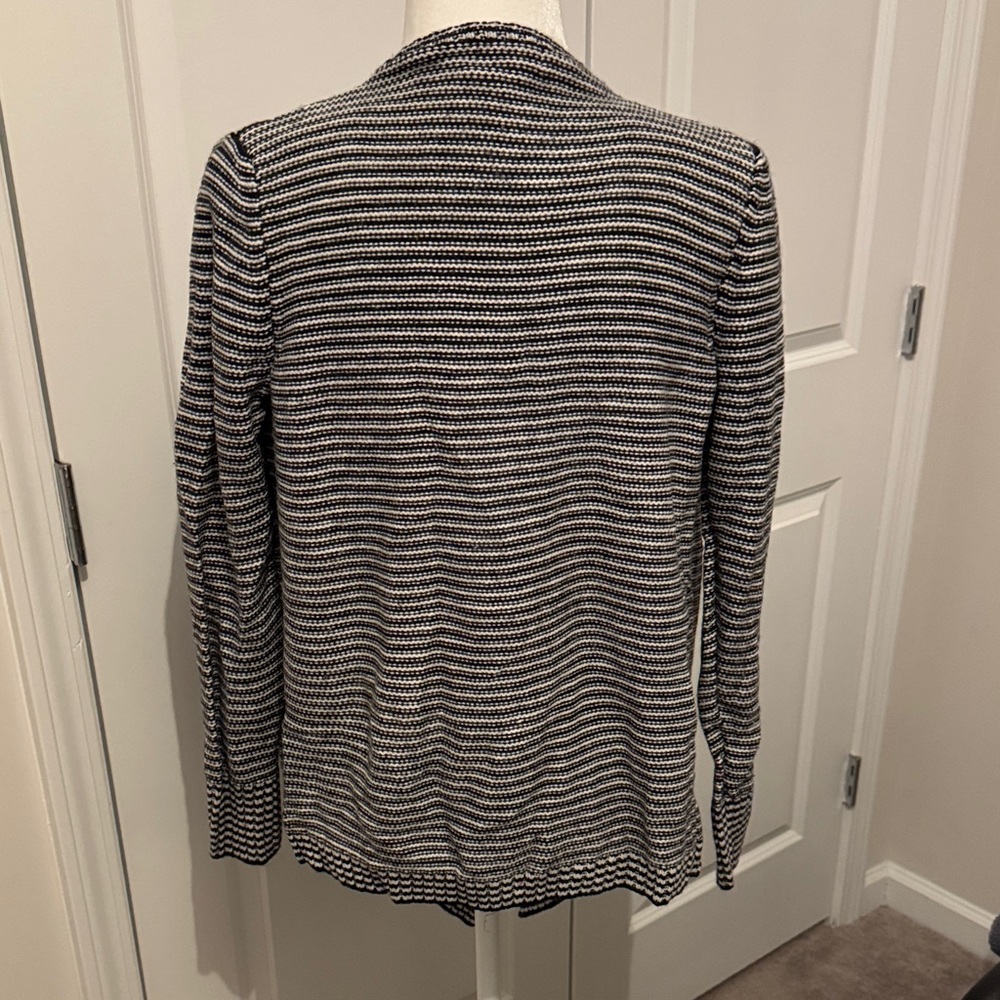 Merona Black and White Striped Cardigan - Picture 3 of 5